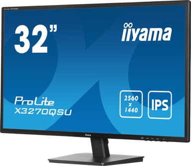 iiyama ProLite X3270QSU-B1 computer monitor 80 cm (31.5") 2560 x 1440 pixels Wide Quad HD LED Black view 4