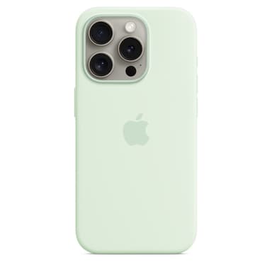 Apple iPhone 15 Pro Silicone Case with MagSafe - Soft Mint view 1