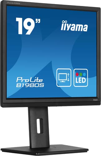 iiyama ProLite B1980S-B1 computer monitor 48.3 cm (19") 1280 x 1024 pixels VGA LED Black view 1