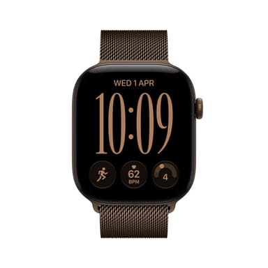 Apple Watch Series 12 GPS + Cellular 46mm Dark Bronze Aluminium Case with Dark Bronze Milanese Loop - S/M view 2