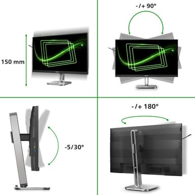 Philips 5000 series 27B2G5500/00 computer monitor 68.6 cm (27") 2560 x 1440 pixels Quad HD LCD Anthracite view 4