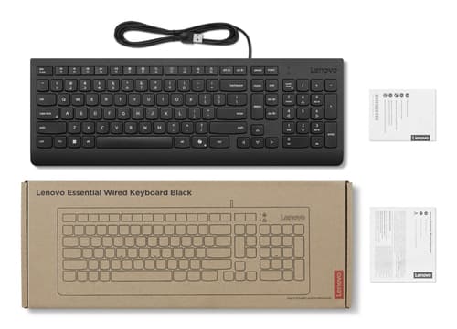 Lenovo 4Y41R64665 keyboard Home/Office USB Spanish Black