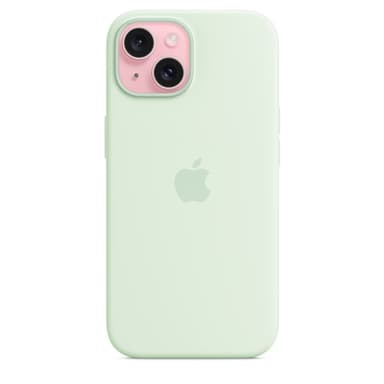 Apple iPhone 15 Silicone Case with MagSafe - Soft Mint view 2