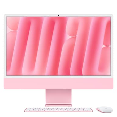 Apple iMac Apple M M4 59.7 cm (23.5") 4480 x 2520 pixels All-in-One PC 16 GB 256 GB SSD macOS Sequoia Wi-Fi 6E (802.11ax) Pink view 1