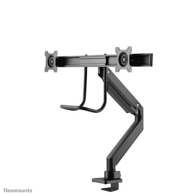 Neomounts NM-D775DXBLACK Monitor arm 10-32" - gas spring - Topfix - 180°-stop view 2