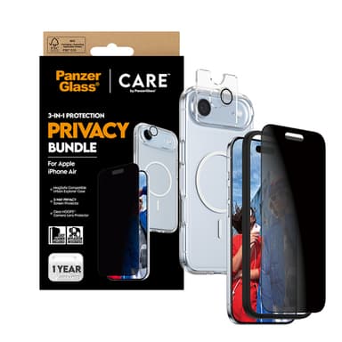 PanzerGlass ® | CARE by ® 3-in-1 Flagship Privacy Bundle iPhone Air Clear screen protector Apple 1 pc(s) view 6