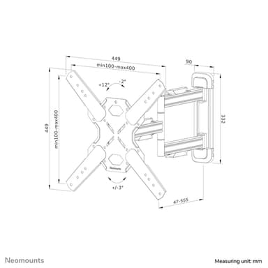 Neomounts WL40S-850BL14 TV mount wall 40-65" - full motion - fast installation view 20