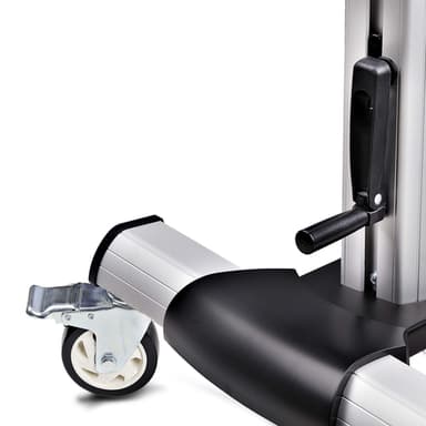 StarTech.com Rolling TV Cart/Stand On Wheels For 60-100inch Flat Screens Up To 220lb (100kg), Height Adjustment via Hand Crank, Mobile/Portable Trolley Mount view 7