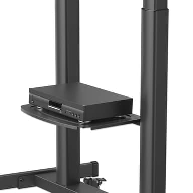 Manhattan Trolley Mount Stand for TV & Monitors (crank handle height adjust), For screens: 37" to 120",VESA compatibility:all between 200x200 to 1000x600mm -check the dimensions of the four mounting holes on back of screen to ensure it fits,Max 120kg,1180 to 1630mm view 10