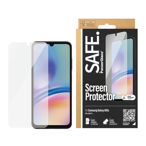 PanzerGlass SAFE. by ® Screen Protector Samsung Galaxy A05s | Ultra-Wide Fit Clear screen protector 1 pc(s)