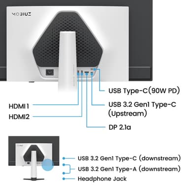 BenQ EX321UZ computer monitor 80 cm (31.5") 3840 x 2160 pixels 4K Ultra HD OLED White view 5