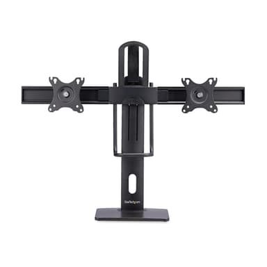 StarTech.com Crossbar Dual Monitor Desk Stand For Double 27-inch Screens, VESA Mount 75x75/100x100, Toolless Height Adjustment, Up To 13.2lb (6kg) Per Display view 3
