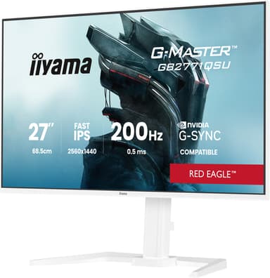 iiyama G-MASTER GB2771QSU-W1 computer monitor 68.6 cm (27") 2560 x 1440 pixels Wide Quad HD LCD White view 7