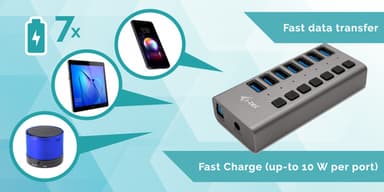 i-tec USB 3.0 Charging HUB 7port + Power Adapter 36 W view 10
