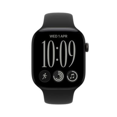 Apple Watch Series 12 GPS + Cellular 46mm Black Aluminium Case with Black Sport Band - S/M view 2