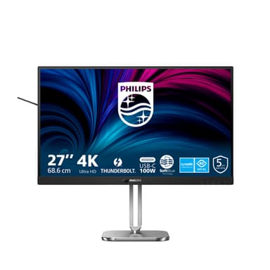 Philips 6000 series 27B2U6903/00 computer monitor 68.6 cm (27") 3840 x 2160 pixels 4K Ultra HD LED Anthracite view 1
