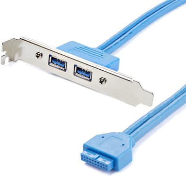 StarTech.com 2 Port USB 3.0 A Female Slot Plate Adapter view 1