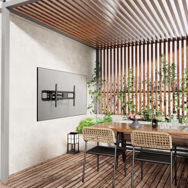Manhattan Outdoor Wall Mount for TV & Monitors (Full Motion), For screens 37" to 65", VESA compatibility: all between 200x200mm to 600x400mm - check the dimensions of the four mounting holes on back of screen to ensure it fits, Max 50kg, Weatherproof, Bracket view 6