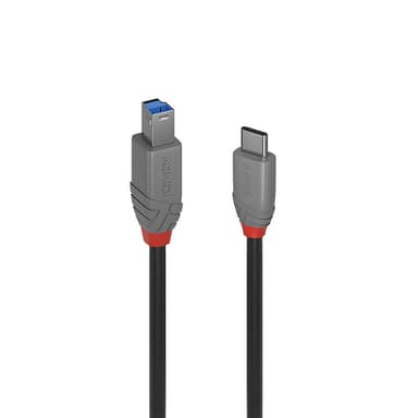 Lindy 3m USB 3.2 Type C to B Cable, Anthra Line view 1