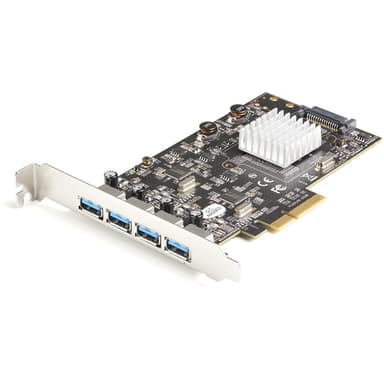 StarTech.com 4-Port USB PCIe Card - 10Gbps USB 3.2 Gen 2 Type-A PCI Express Expansion Card with 2 Controllers - 4x USB-A - USB PCIe Add-On Adapter Card - Windows/Mac/Linux view 1