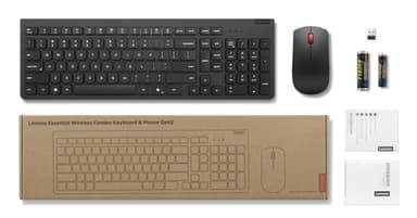 Lenovo 4X31R64491 keyboard Mouse included Office RF Wireless Black view 6