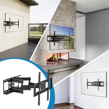 Manhattan Outdoor Wall Mount for TV & Monitors (Full Motion), For screens 37" to 65", VESA compatibility: all between 200x200mm to 600x400mm - check the dimensions of the four mounting holes on back of screen to ensure it fits, Max 50kg, Weatherproof, Bracket view 10