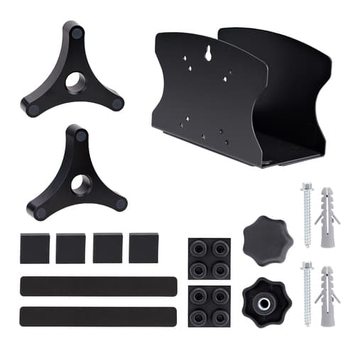 StarTech.com PC Wall Mount Bracket, Supports Desktop Computers Up To 40lb (18kg), Tool-Less Adjustments 1.9-7.8in (50-200mm), Heavy-Duty Wall Mount Shelf/Holder for PC Case/Tower - TAA