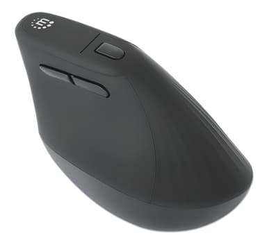 Manhattan Ergonomic Vertical Wireless Mouse (Right Handed), Black, Adjustable 800/1200/1600dpi, 2.4Ghz (effective range up to 10m), Six Button with Scroll Wheel, Nano USB-A receiver, AA battery (included), Three Year Warranty view 2
