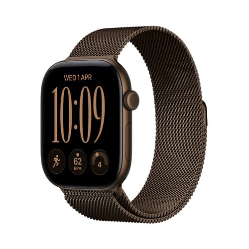 Apple Watch Series 12 GPS + Cellular 46mm Dark Bronze Aluminium Case with Dark Bronze Milanese Loop - S/M