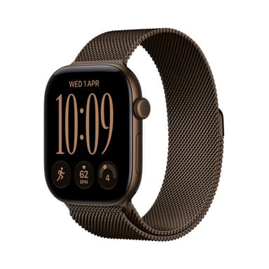 Apple Watch Series 12 GPS + Cellular 46mm Dark Bronze Aluminium Case with Dark Bronze Milanese Loop - S/M view 1