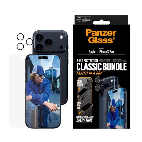 PanzerGlass PG43010 mobile phone screen/back protector Clear screen protector Apple 2 pc(s)