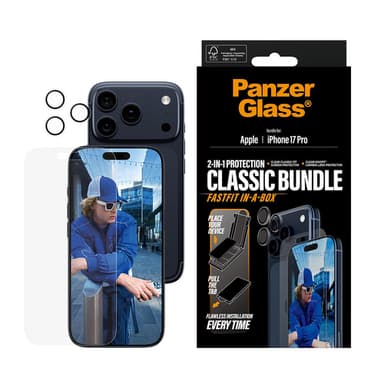 PanzerGlass PG43010 mobile phone screen/back protector Clear screen protector Apple 2 pc(s) view 2