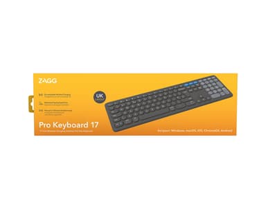 ZAGG Pro 17 keyboard Universal Bluetooth QWERTY UK English Black view 4