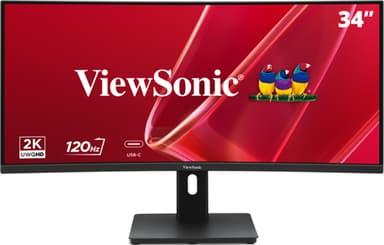 Viewsonic VA 34” UWQHD Curved Monitor with KVM Switch view 1