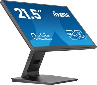 iiyama ProLite T2252MSC-B2AG computer monitor 54.6 cm (21.5") 1920 x 1080 pixels Full HD LCD Touchscreen Black view 1