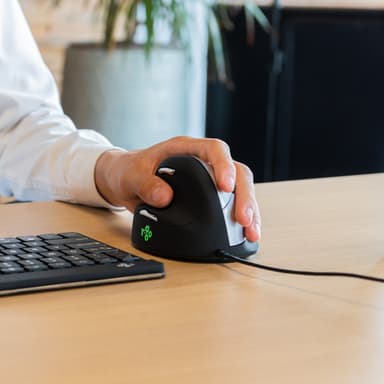 R-Go Tools Ergonomic mouse R-Go HE Break with break software, medium (hand size 165-185 mm), left-handed, Wired, black view 10