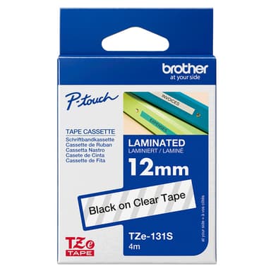Brother TZE131S label-making tape Black on transparent TZe view 4