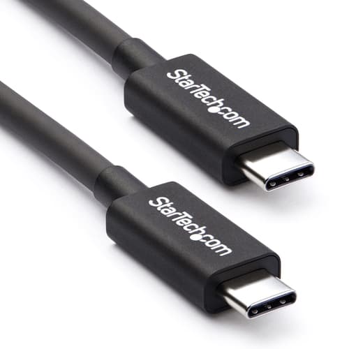 StarTech.com 2m (6.6ft) Thunderbolt 3 Cable, 20Gbps, 100W PD, 4K, Thunderbolt Certified, Compatible with Thunderbolt 4/USB 3.2/DisplayPort