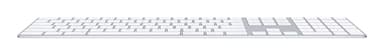 Apple Magic w/ Numeric Keypad keyboard Universal Bluetooth AZERTY French Silver, White view 2