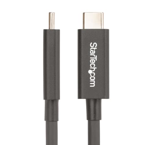 StarTech.com 6.6ft (2m) Active Thunderbolt 4 Cable, 40Gbps, 100W Power Delivery, 4K/8K Video, Intel-Certified Thunderbolt Cable - Compatible w/ USB4/Thunderbolt 4/ USB 3.2/ USB Type-C/DisplayPort/Thunderbolt 3