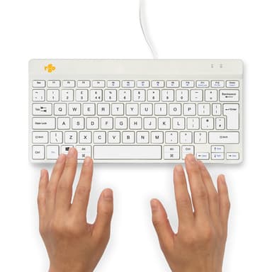 R-Go Tools Ergonomic keyboard R-Go Compact Break, compact keyboard with break software, QWERTY (UK), wired, white view 6