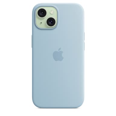 Apple iPhone 15 Silicone Case with MagSafe - Light Blue view 4