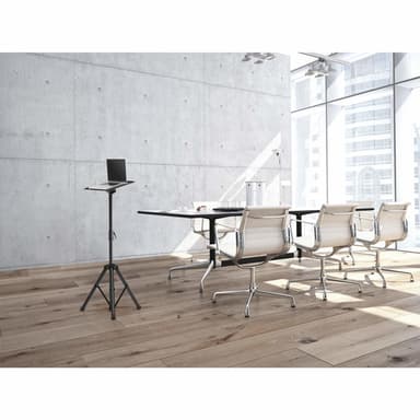 Manhattan Tripod Floor Mount for TV/Monitor/Projector/Laptop, For screens: 13" to 32", VESA compatibility: 75x75 and 100x100mm - check the dimensions of the four mounting holes on back of screen to ensure it fits, Max 15kg, Height Adjustable, Black, Bracket view 14
