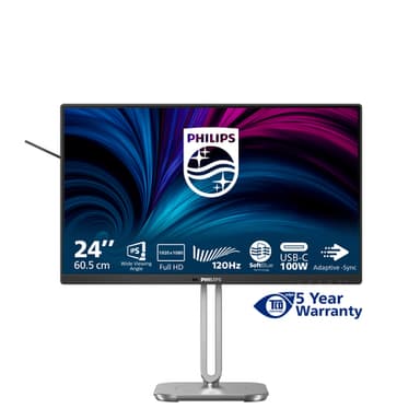 Philips 4000 series 24B2U4301/00 computer monitor 60.5 cm (23.8") 1920 x 1080 pixels Full HD LCD Grey view 3