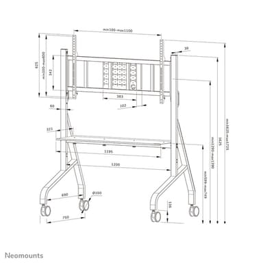 Neomounts FL50-575BL1 TV trolley 65-115" - fast installation - TÜV view 19