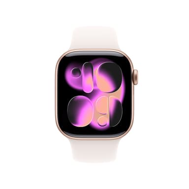 Apple Watch Series 11 GPS 42mm Rose Gold Aluminium Case with Light Blush Sport Band - S/M view 2