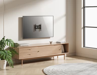 Manhattan Wall Mount for TV & Monitors (Fixed Ultra Slim), For screens 23" to 42", VESA compatibility: all between 75x75mm to 200x200mm - check the dimensions of the four mounting holes on back of screen to ensure it fits, Max 45kg, Black, Bracket view 7