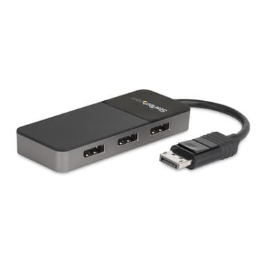 StarTech.com 3 Port Multi Monitor Adapter - DisplayPort 1.4 to 3x 4K DisplayPort Video Splitter - Dual or Triple 4K - Laptop/Desktop DisplayPort MST Hub for Multiple Monitors - For Windows PCs Only view 1