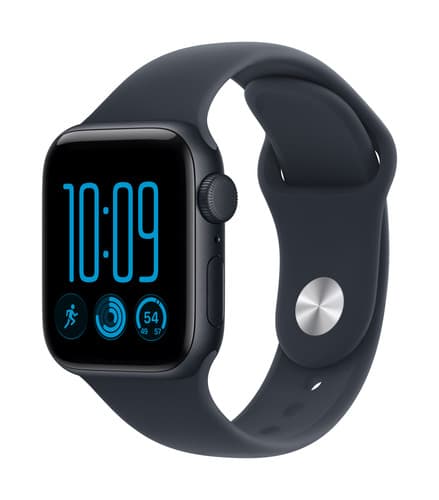 Apple Watch SE (3nd generation) SE 3 GPS 40mm Midnight Aluminium Case with Navy Blue Sport Band - M/L