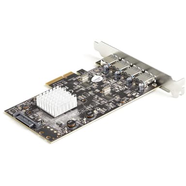 StarTech.com 4-Port USB PCIe Card - 10Gbps USB 3.2 Gen 2 Type-A PCI Express Expansion Card with 2 Controllers - 4x USB-A - USB PCIe Add-On Adapter Card - Windows/Mac/Linux view 2